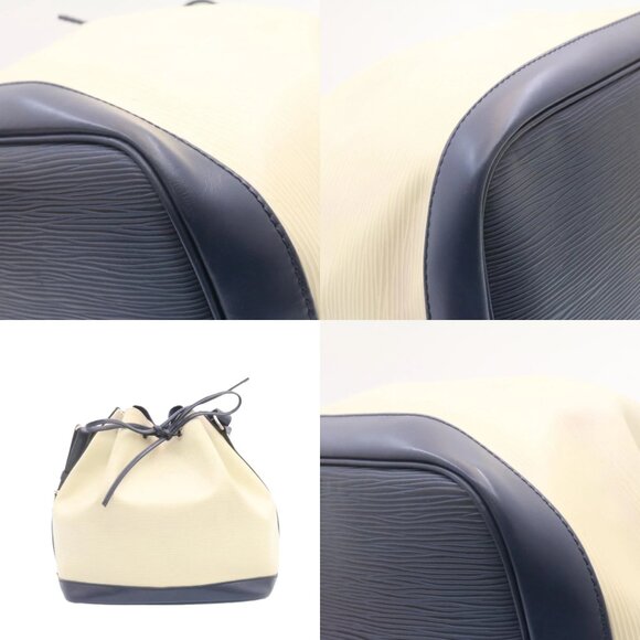 LOUIS VUITTON Epi Petit Noe Bicolor Shoulder Bag White Navy M40881 LV Auth 23256 - Picture 14 of 14